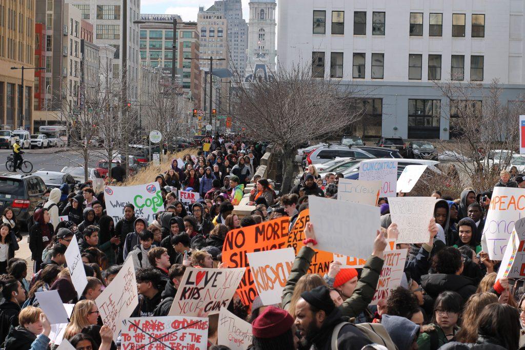 FLC students walked out of classes in protest of gun violence in March 2018.
