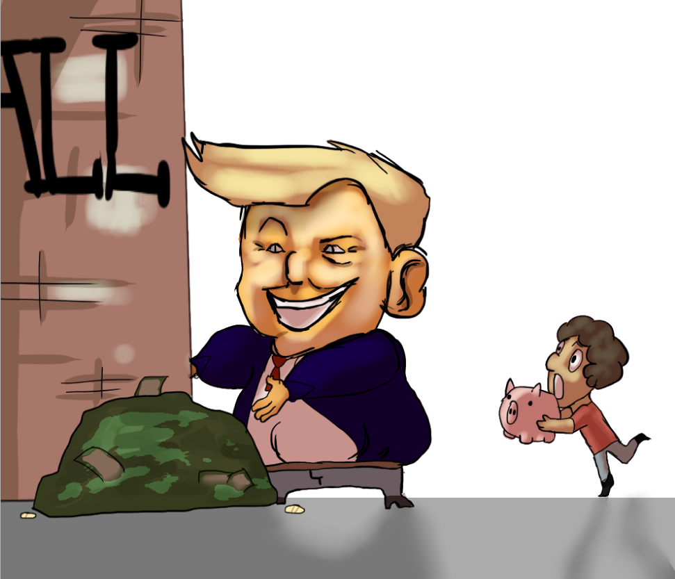 Illustrator, Trump funds wall instead of education· Paladin Jenkins