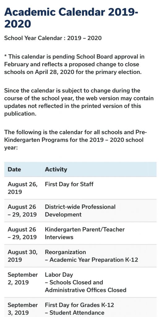 School Start Schedule to Return to Normal